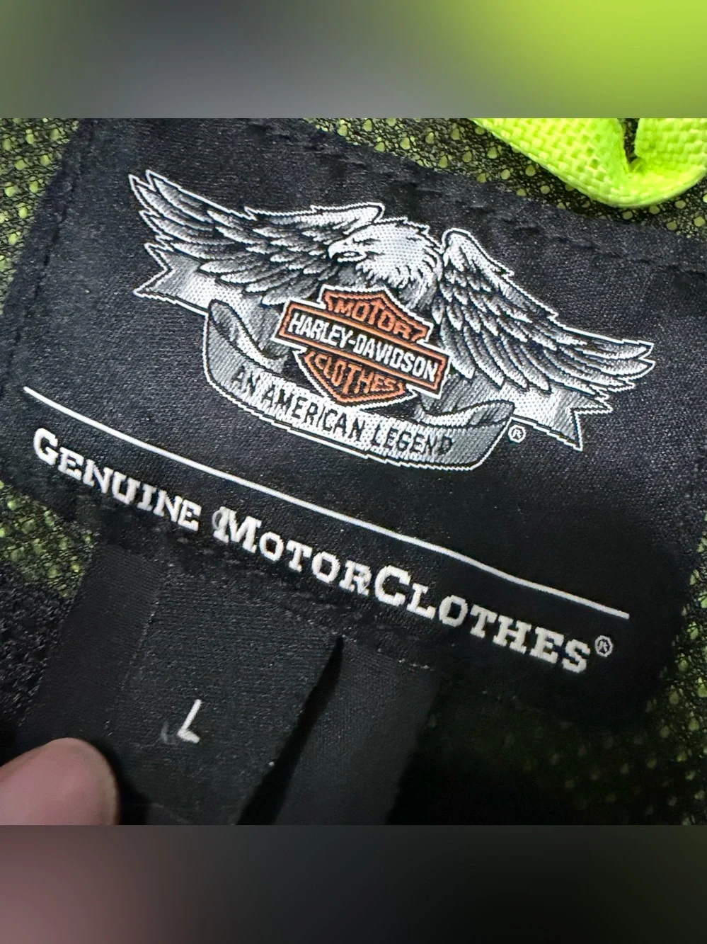 Harley-Davidson Neon Yellow Reflective Motorcycle Safety Vest large